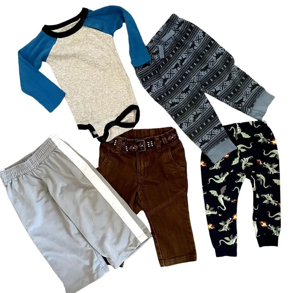 Lot of‎ size 12 months toddler boys clothes shorts pants comfy play clothes